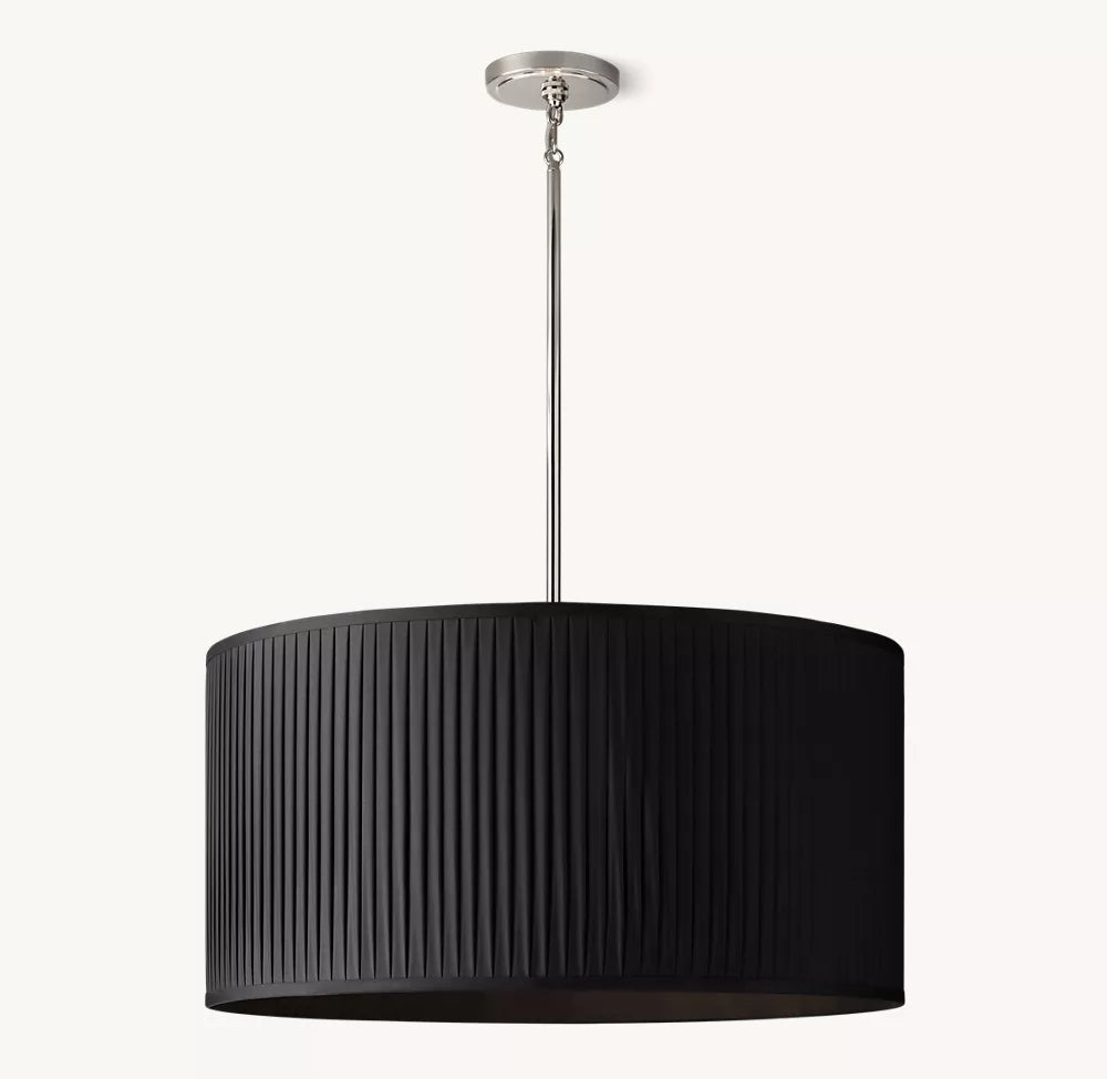 Reed Pleated Drum Pendant