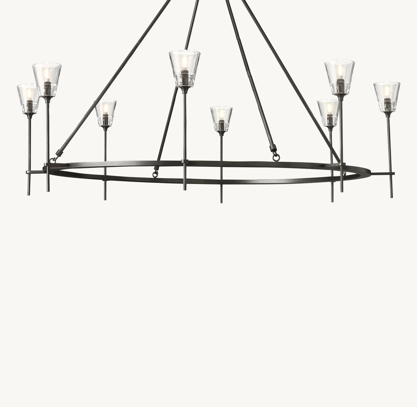 Torche De Verre Round Chandelier 58"