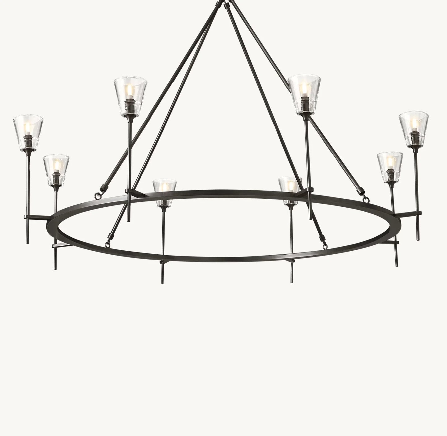 Torche De Verre Round Chandelier 58"