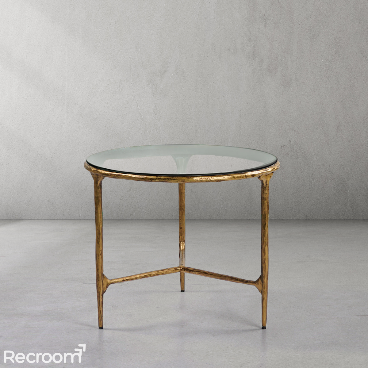 Thaddeo Glass Round Coffee Table 3 Legs 35"