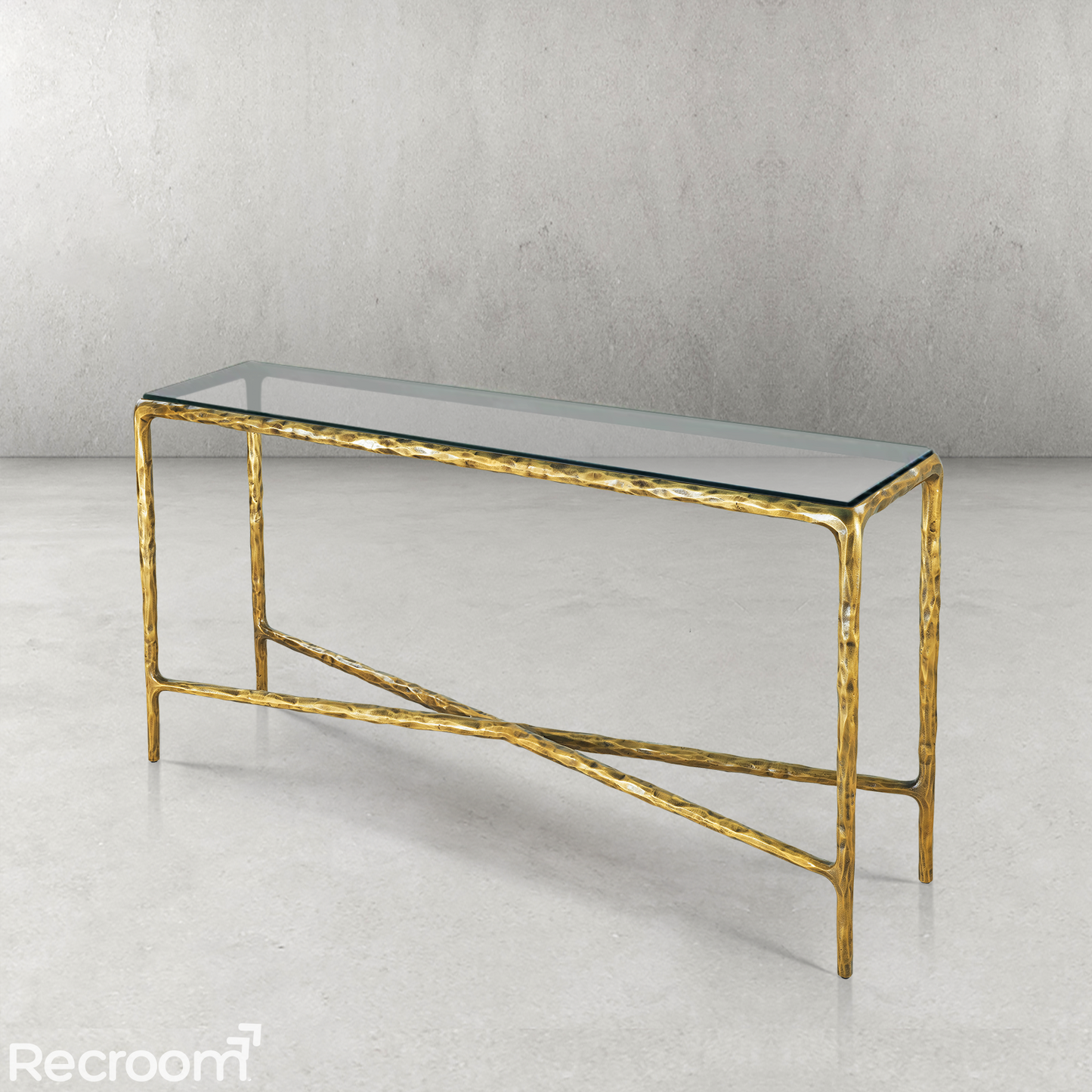 Thaddeo Rectangle Glass Console Table 60" 72"