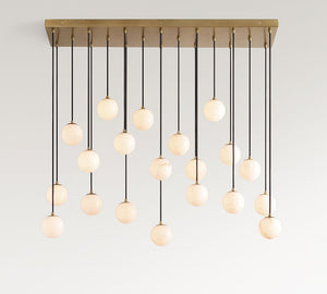 Raina Alabaster Linear Multi Globe Chandelier (46")