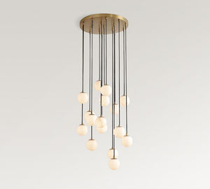 Raina Alabaster Multi Globe Chandelier (19")