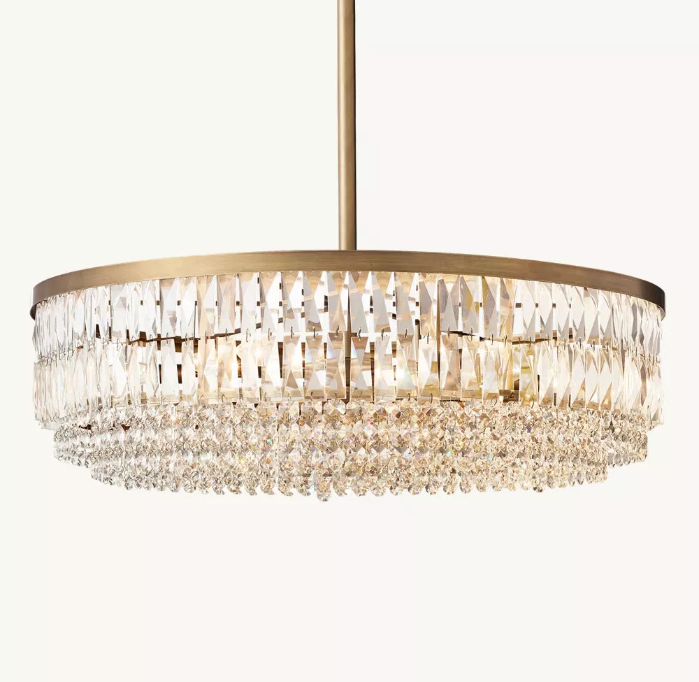 Portia Crystal Pendant 20" 26" 32"D