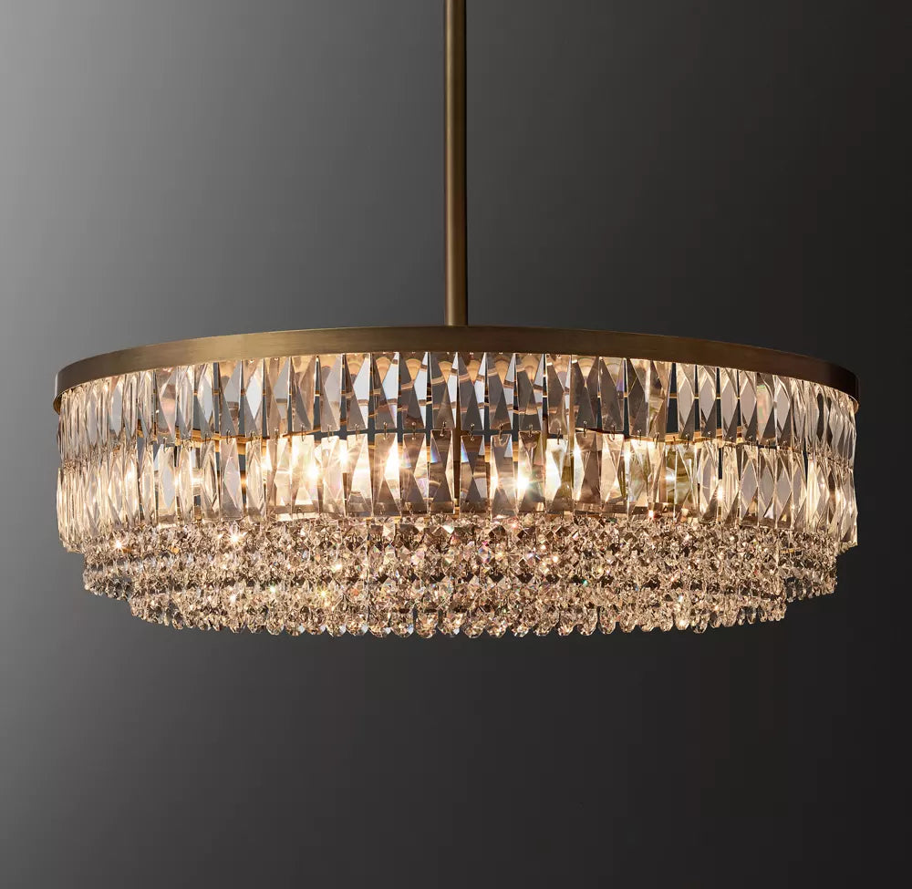 Portia Crystal Pendant 20" 26" 32"D