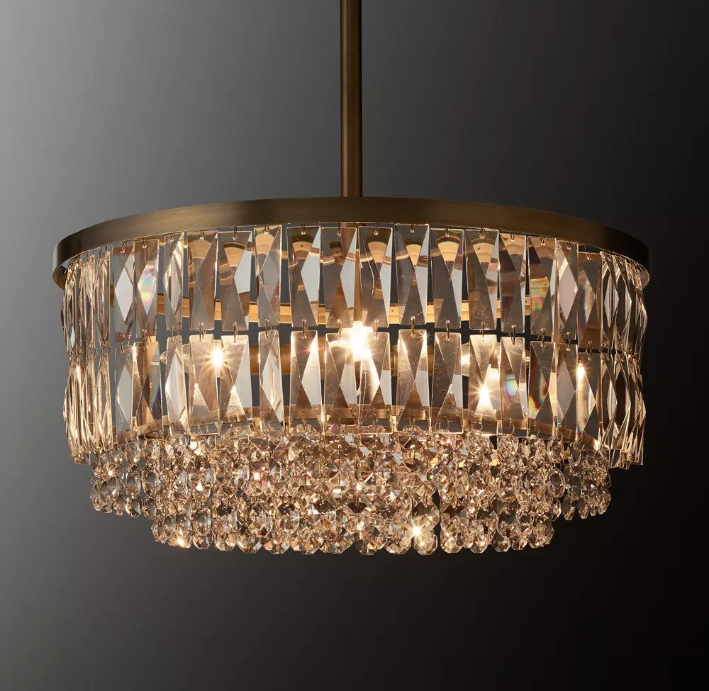 Portia Crystal Pendant 20" 26" 32"D