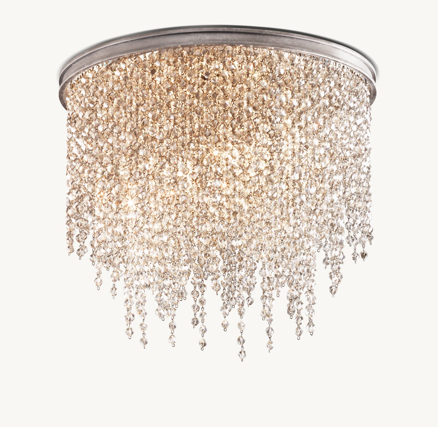 Athena Smoke Crystal Flushmount 14''D