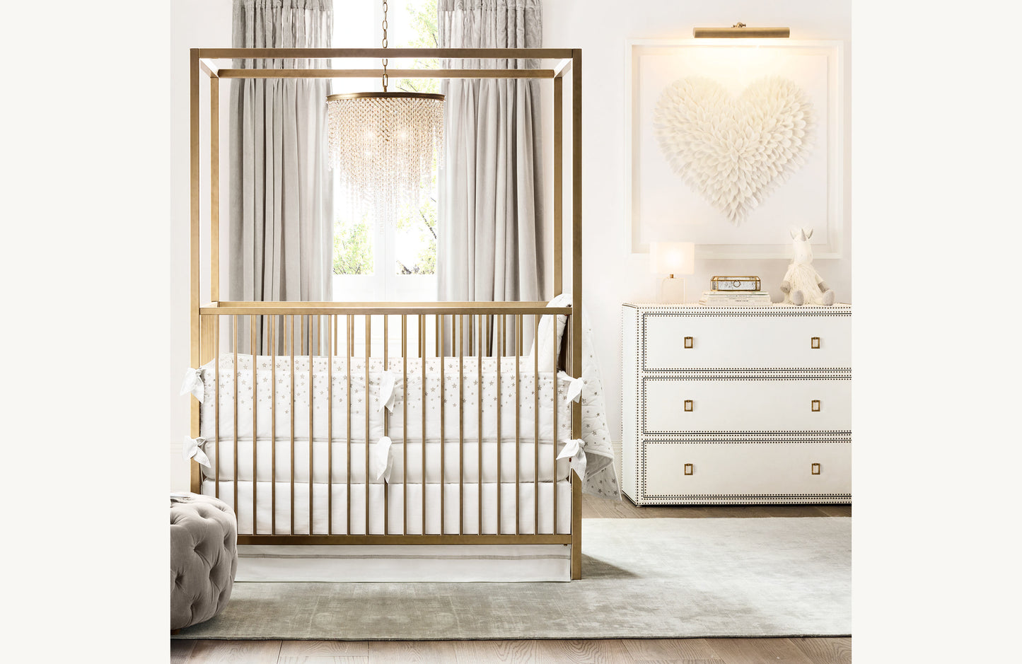 Athena Clear Crystal Small Pendant 16"D