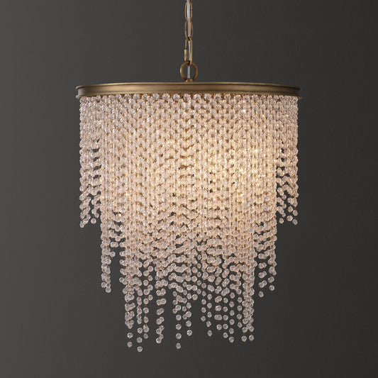 Athena Clear Crystal Small Pendant 16"D