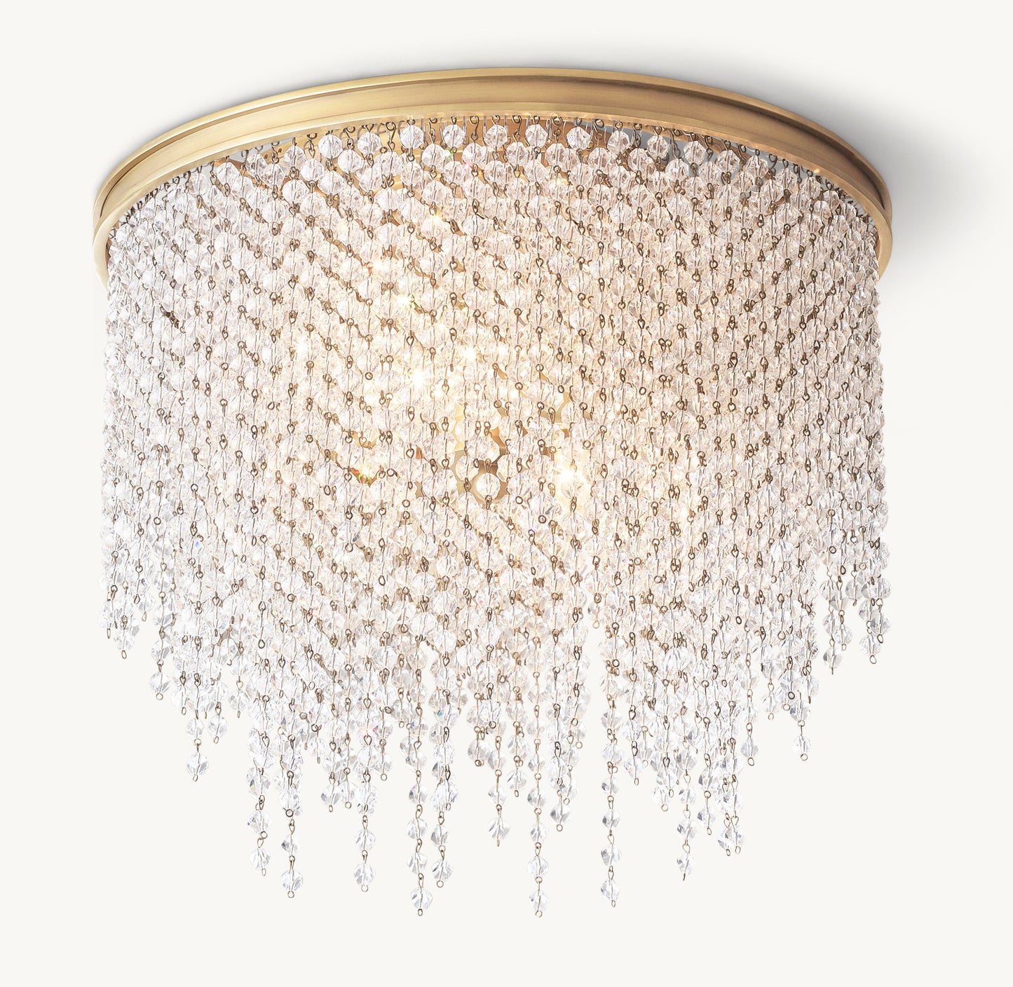 Athena Clear Crystal Flushmount 14"D