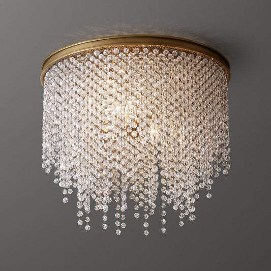 Athena Clear Crystal Flushmount 14"D