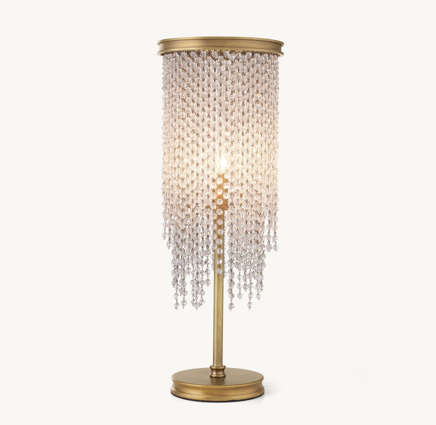 Athena Clear Crystal Table Lamp 22"H