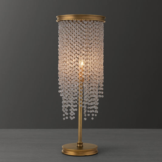 Athena Clear Crystal Table Lamp 22"H