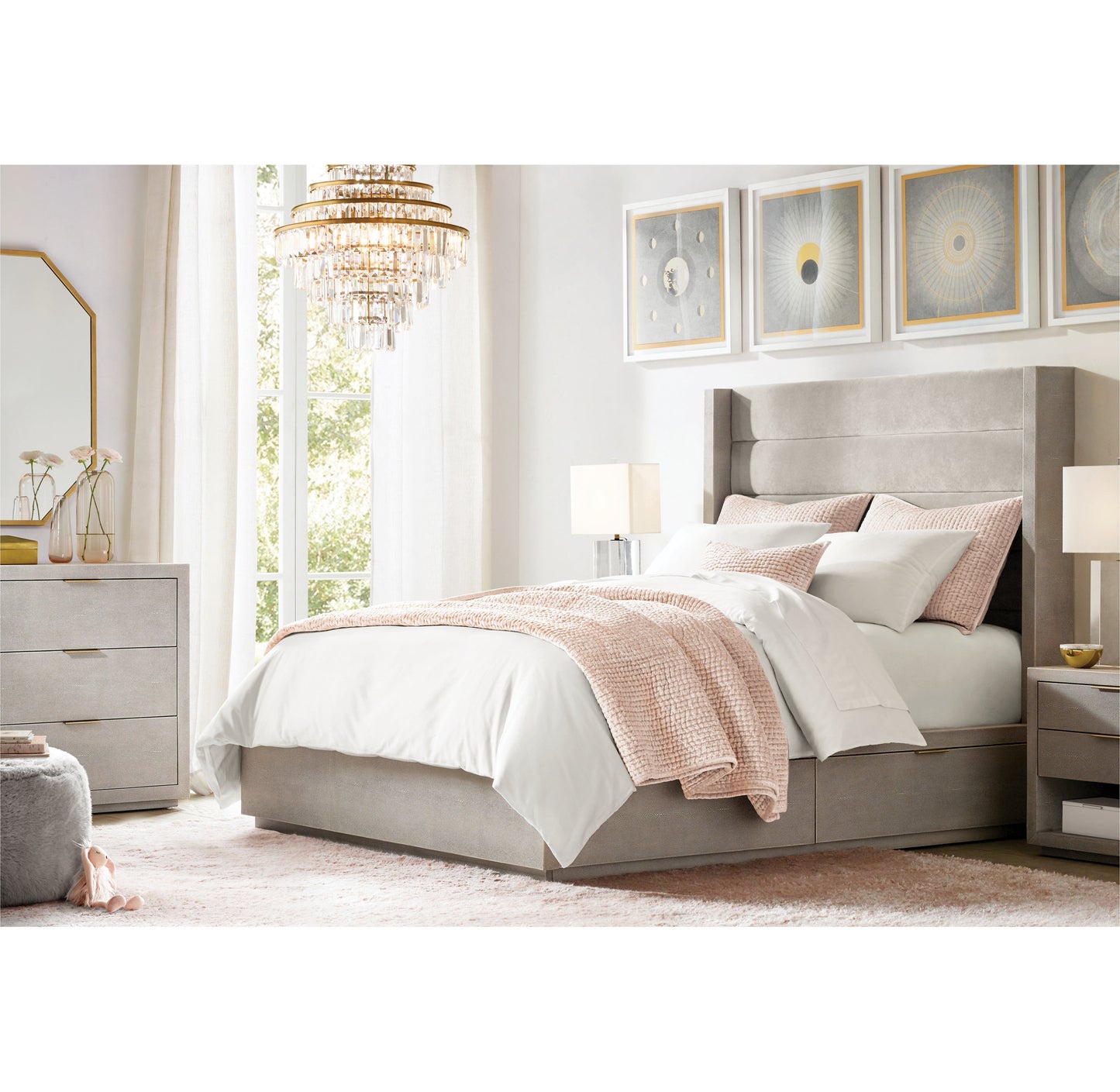 Alaine Crystal Medium Pendant  22''D