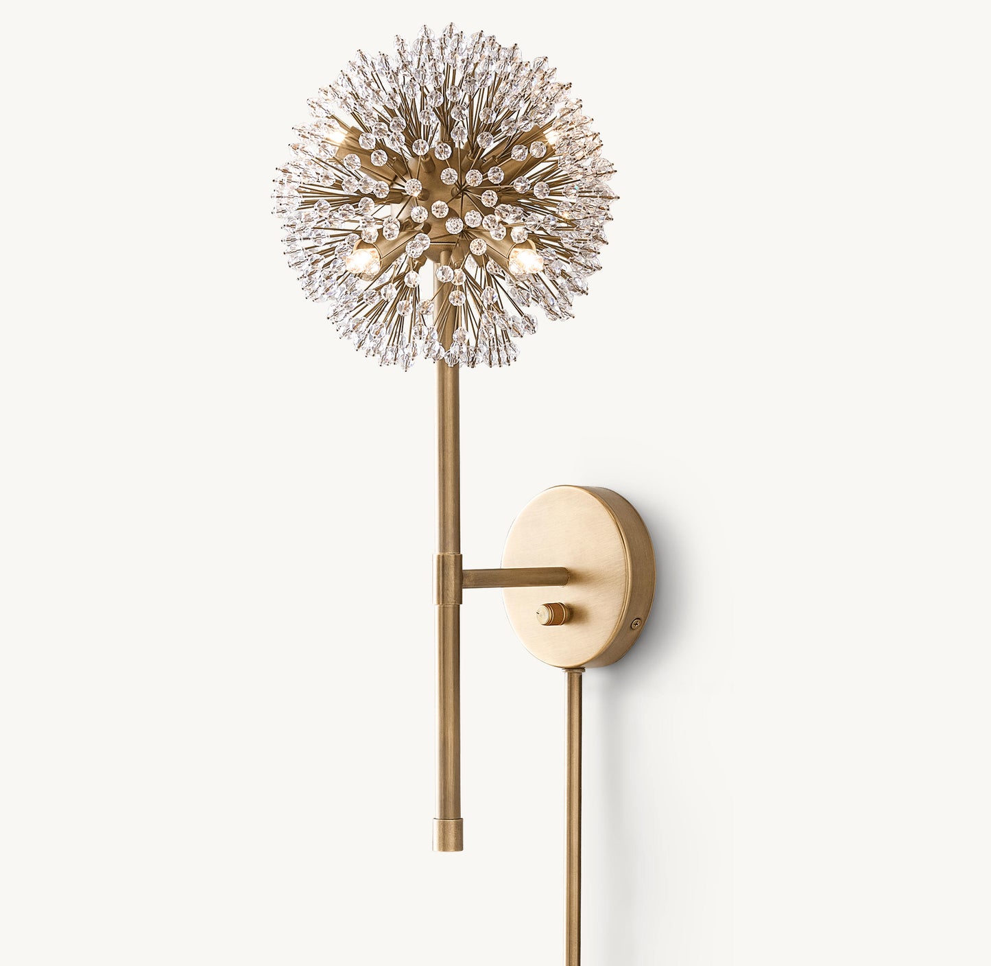 Arora Crystal Post Sconce 20"H