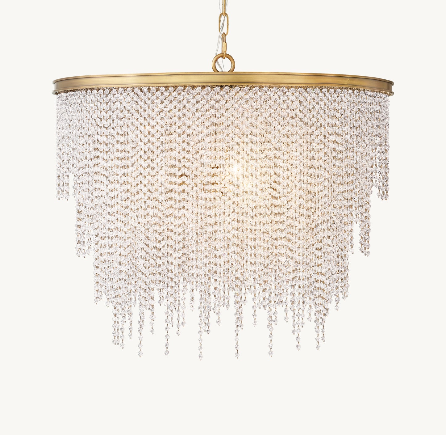 Athena Clear Crystal Large Pendant 28"D