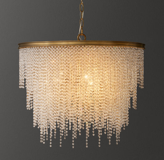 Athena Clear Crystal Large Pendant 28"D