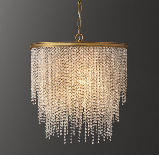 Athena Clear Crystal Medium Pendant 22"D