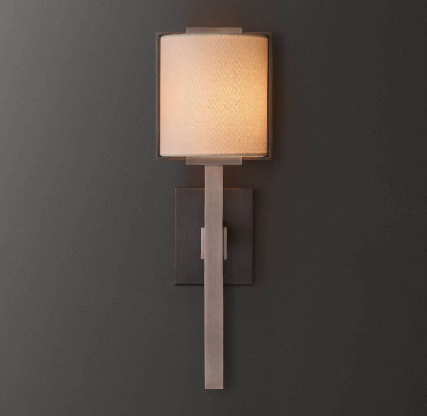 Yorke Linen Shaded Post Sconce 19''H