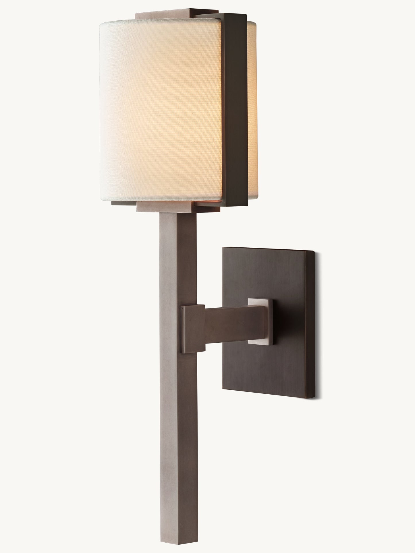 Yorke Linen Shaded Post Sconce 19''H