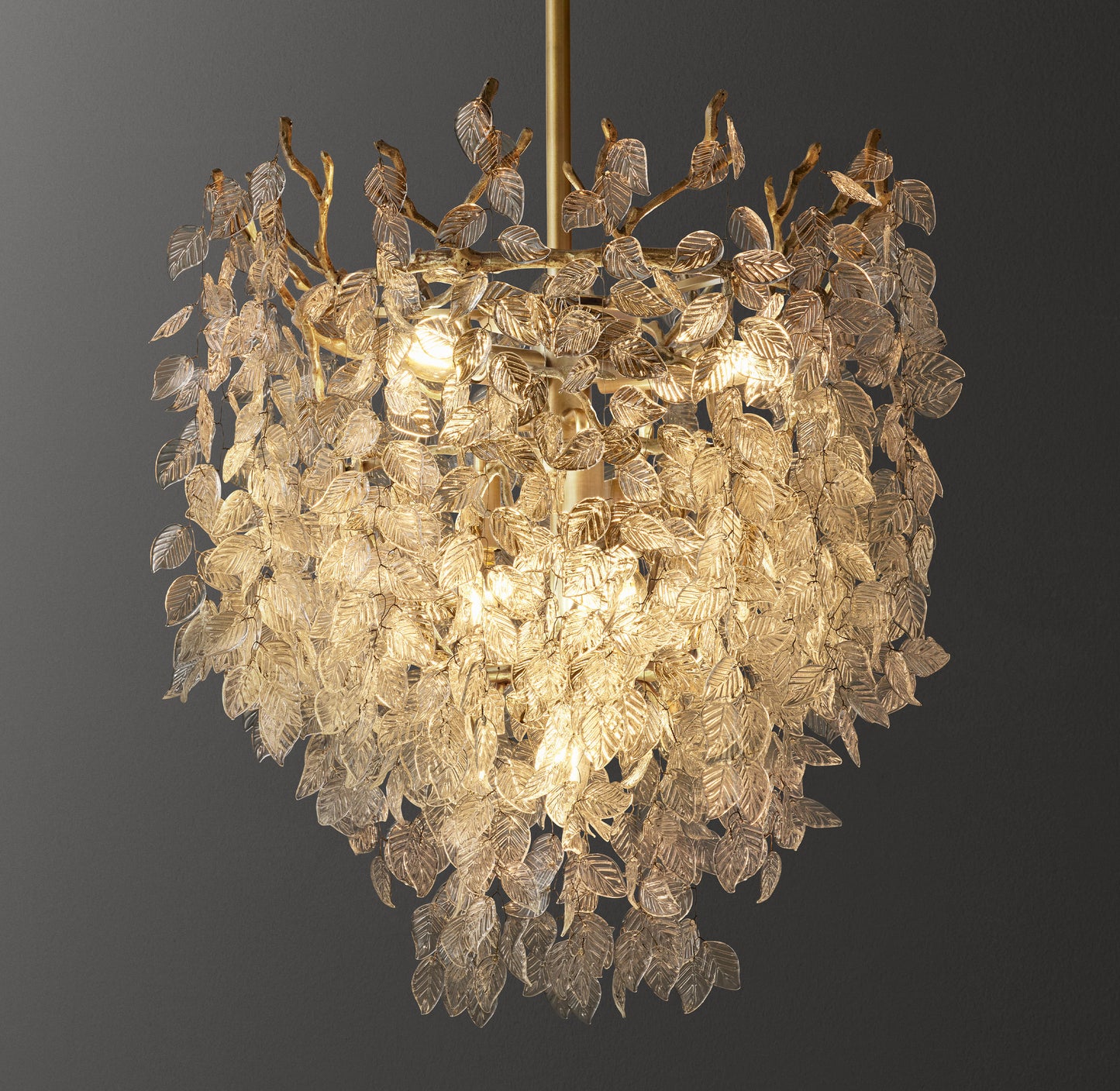 Arabella Tall Glass Branch Pendant 20"D