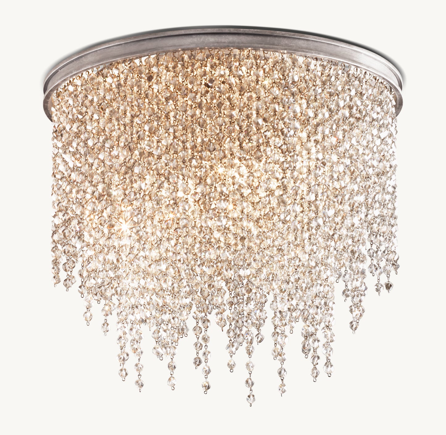 Athena Crystal Flushmount 14"D