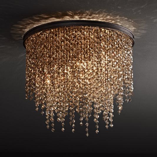 Athena Crystal Flushmount 14"D
