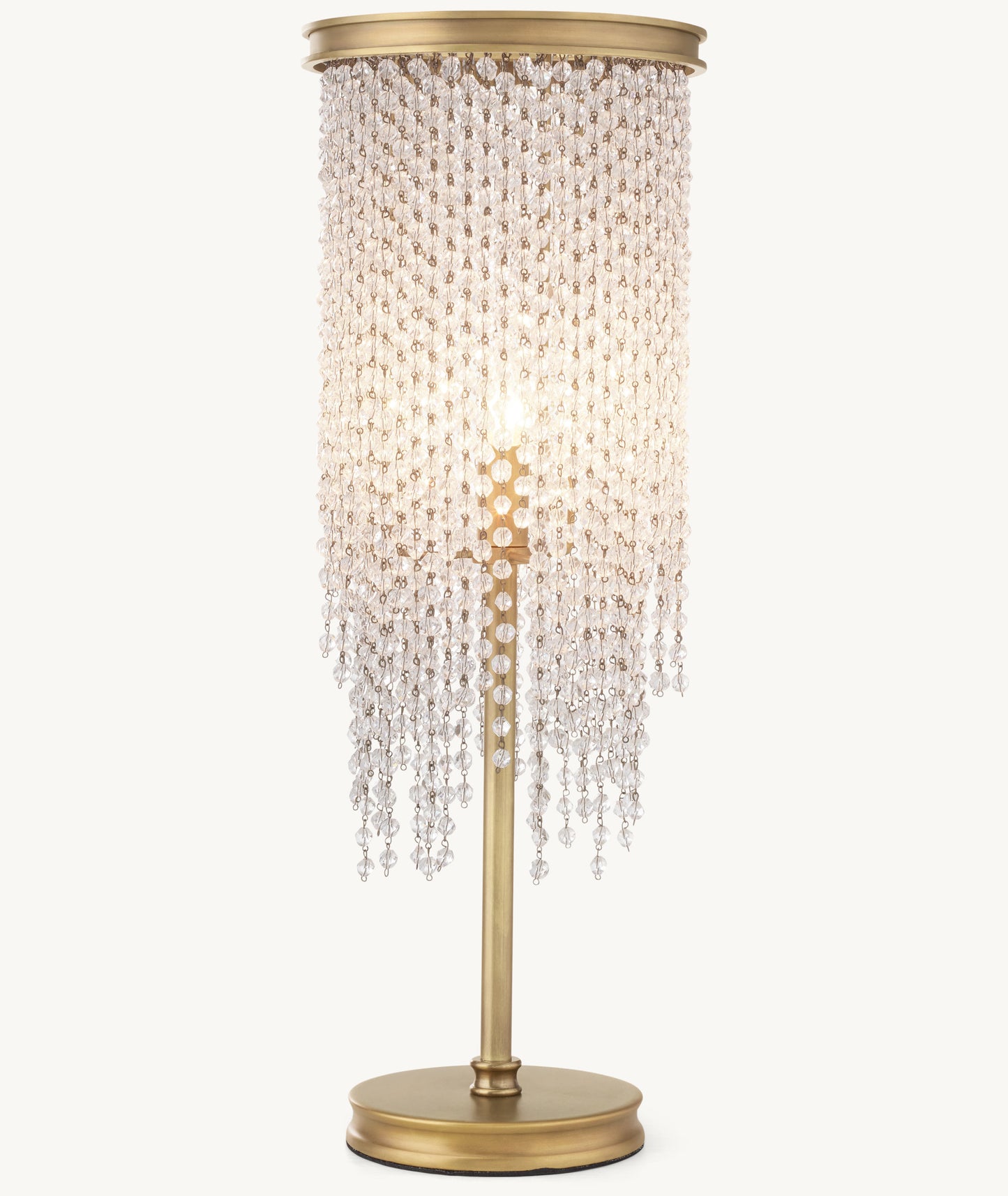 Athena Clear Crystal Table Lamp 22"H