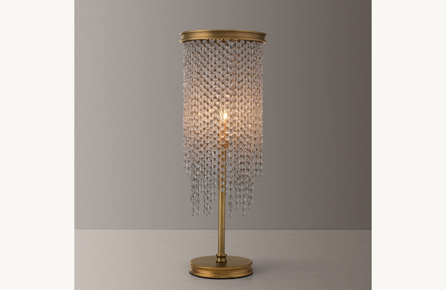 Athena Clear Crystal Table Lamp 22"H