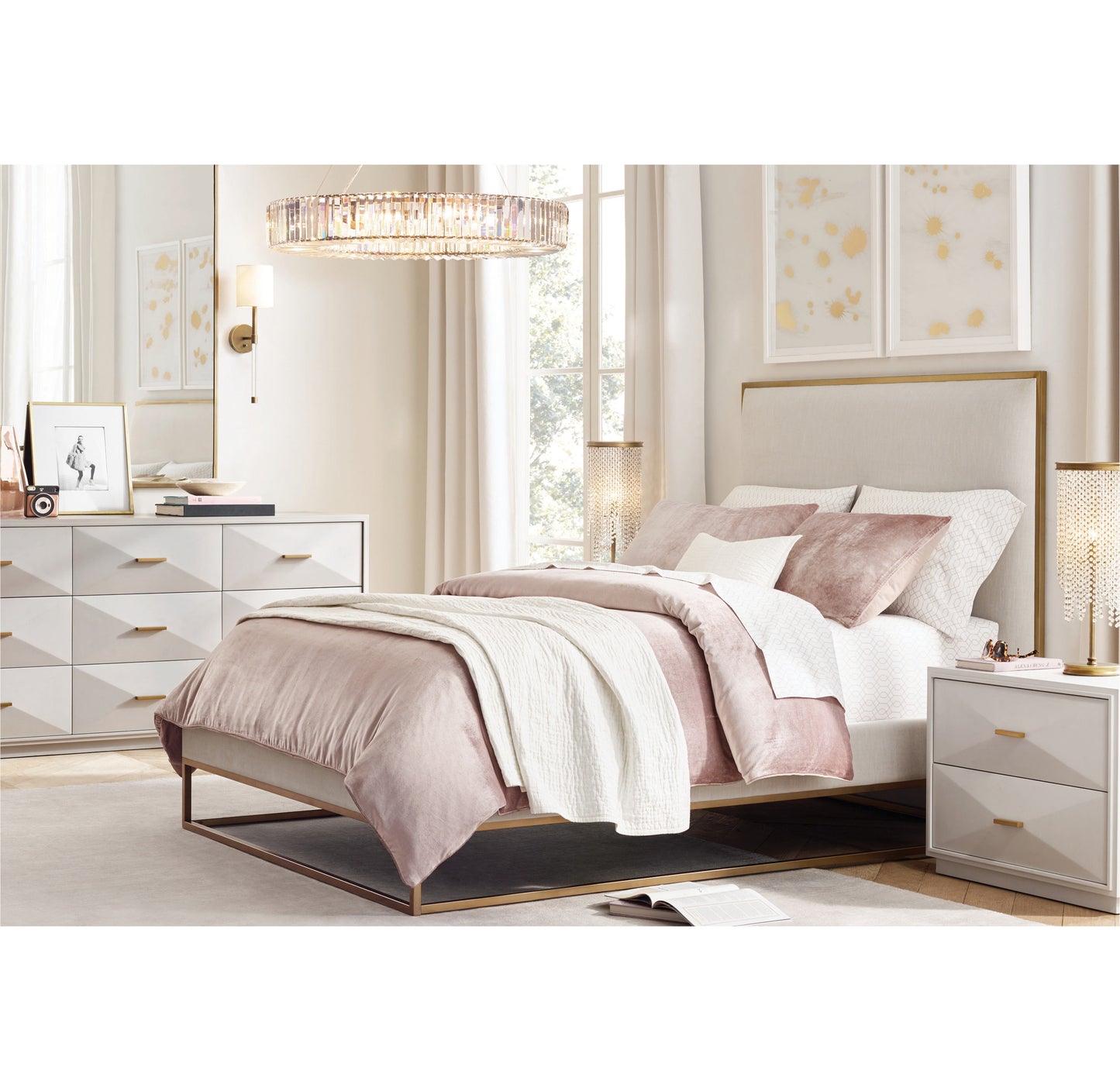 Athena Clear Crystal Table Lamp 22"H