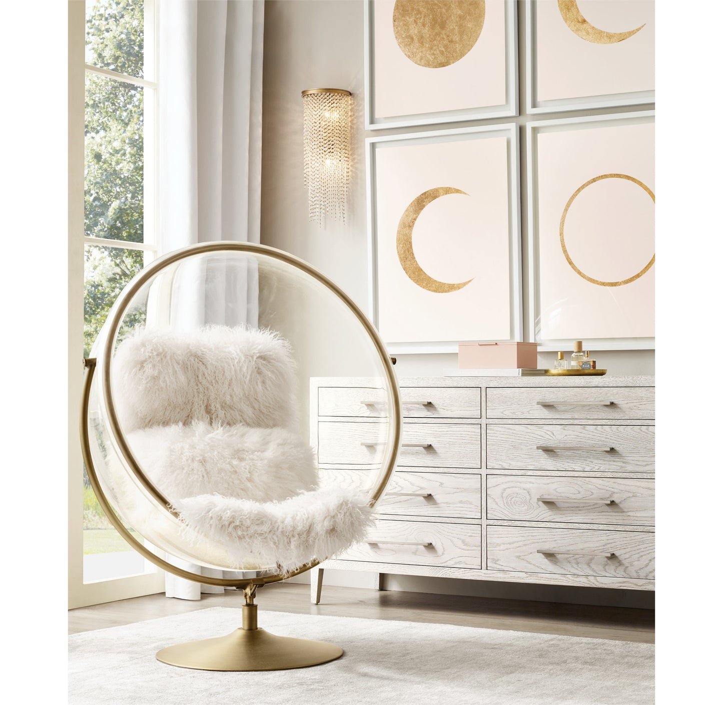 Athena Crystal Grand Sconce 22"H