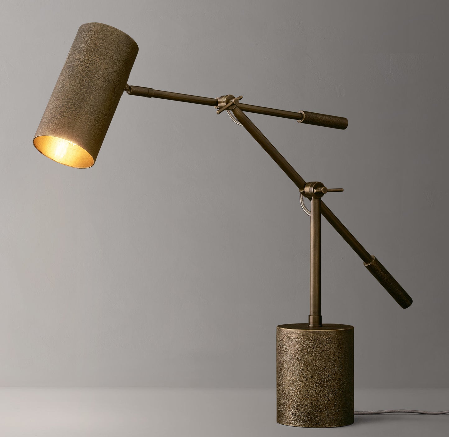 Textured Metal Task Table Lamp