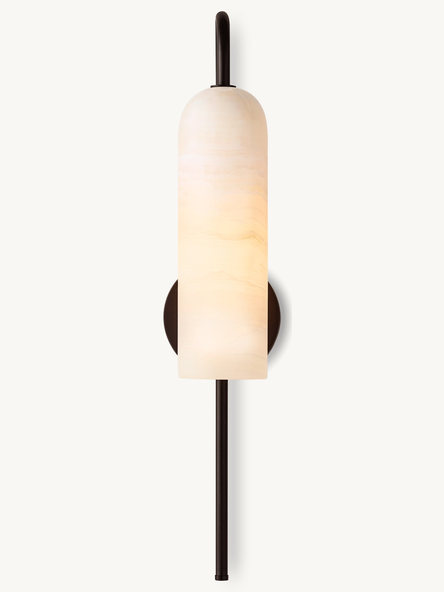 Alabaster Arc Sconce 22"H