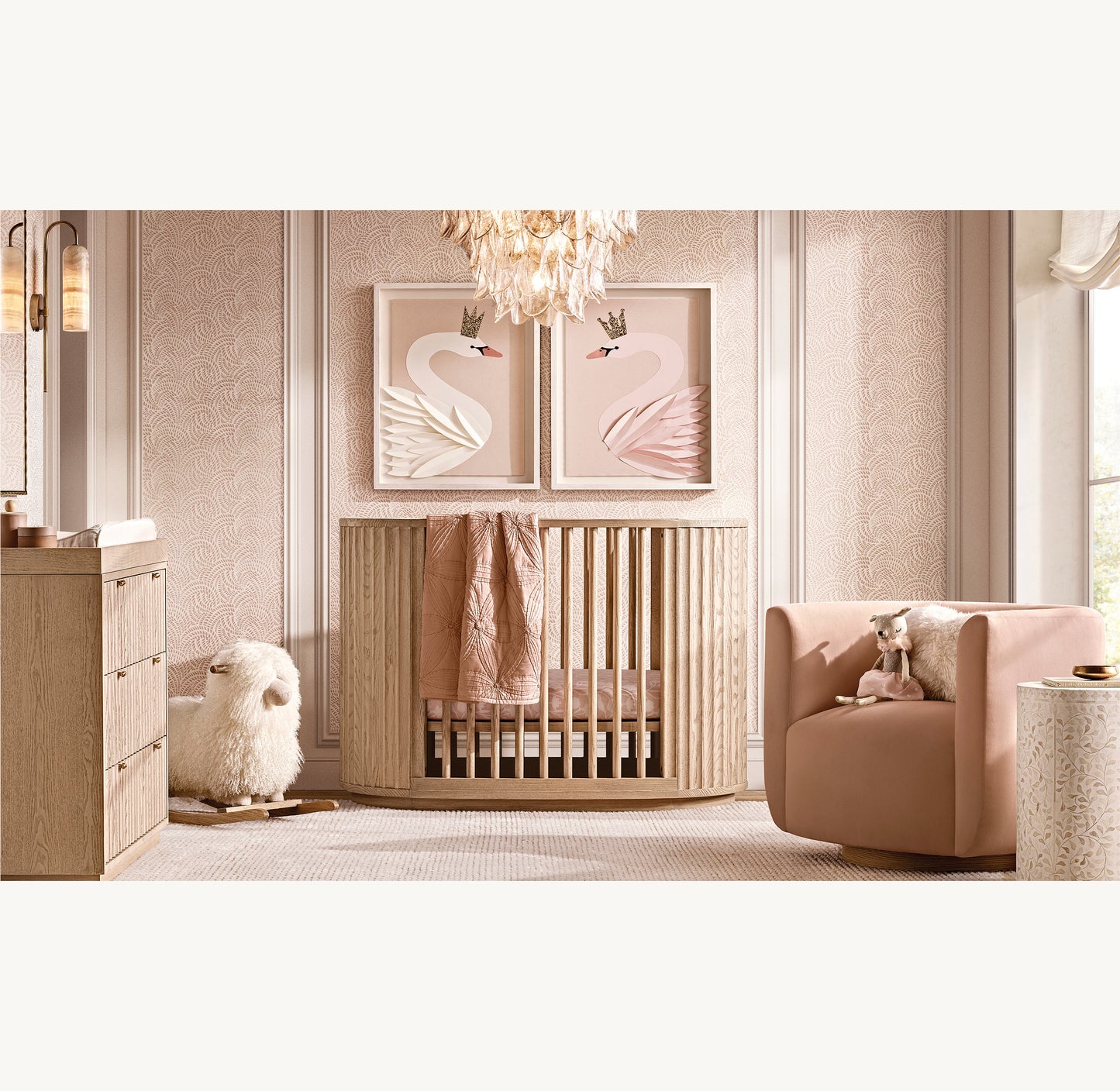 Alabaster Arc Sconce 22"H