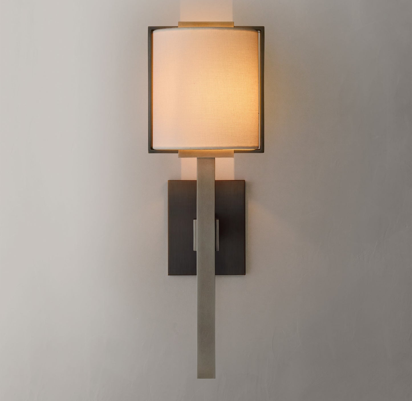 Yorke Linen Shaded Post Sconce 19''H