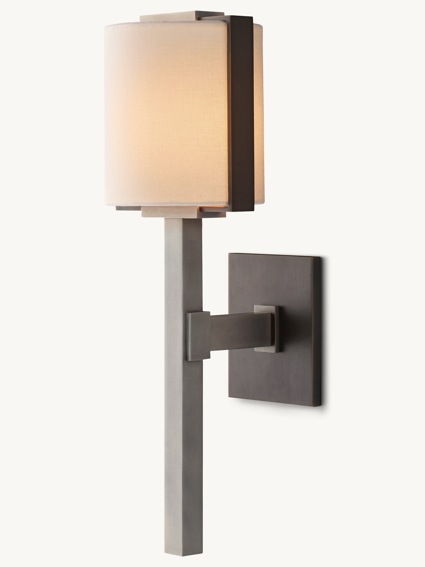 Yorke Linen Shaded Post Sconce 19''H