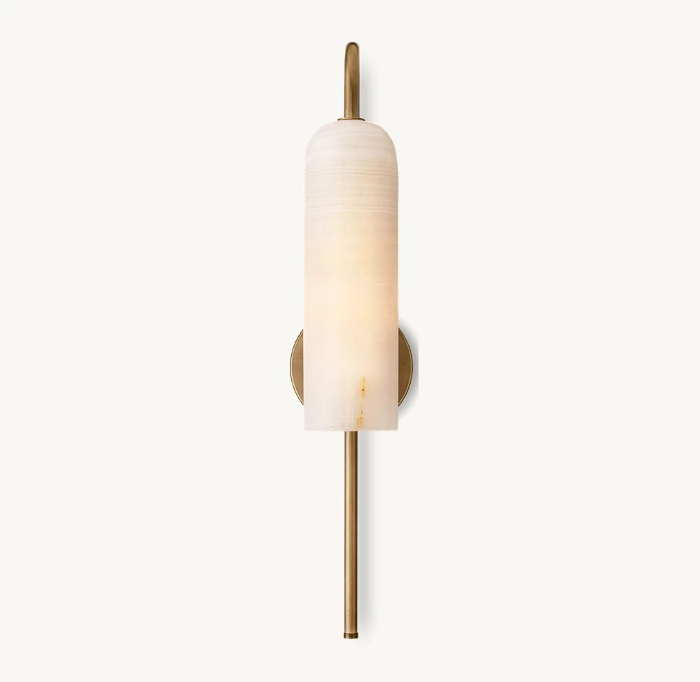 Alabaster Arc Sconce 22"H