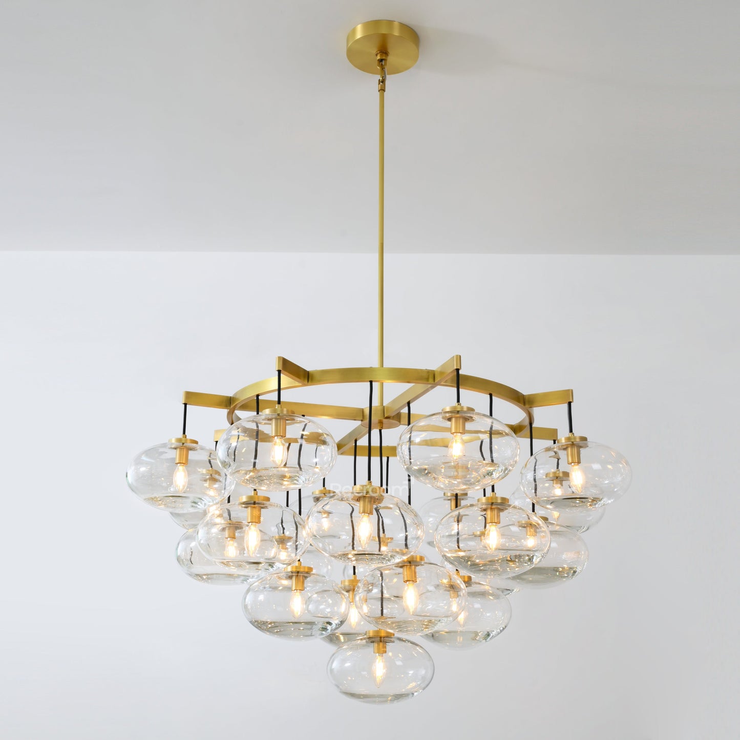 Cabretten Clear Glass Round Chandelier 48"
