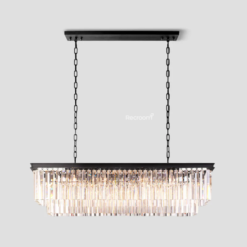 Odean Rectangle Chandelier 40" 49" 59" 72" 2-Layers