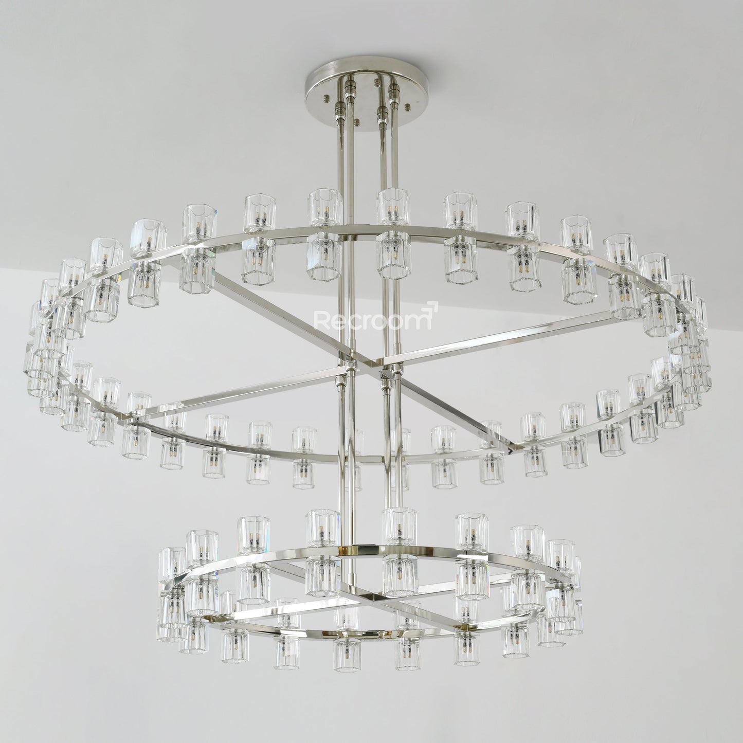 Arcachonest LED Round 2-Tier Chandelier 60"
