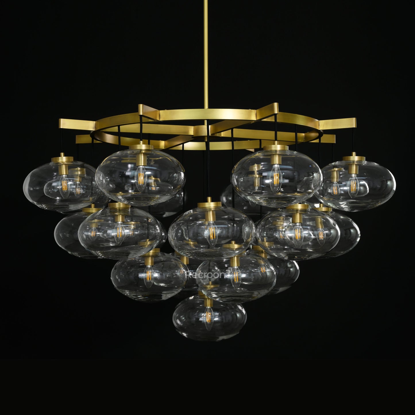 Cabretten Clear Glass Round Chandelier 48"