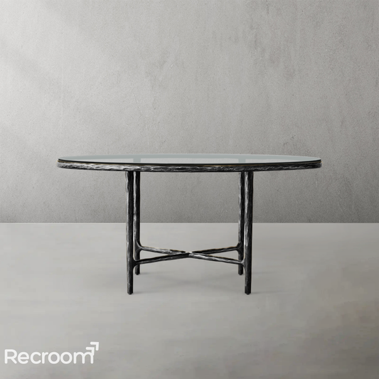 Thaddeo Glass Round Dining Table