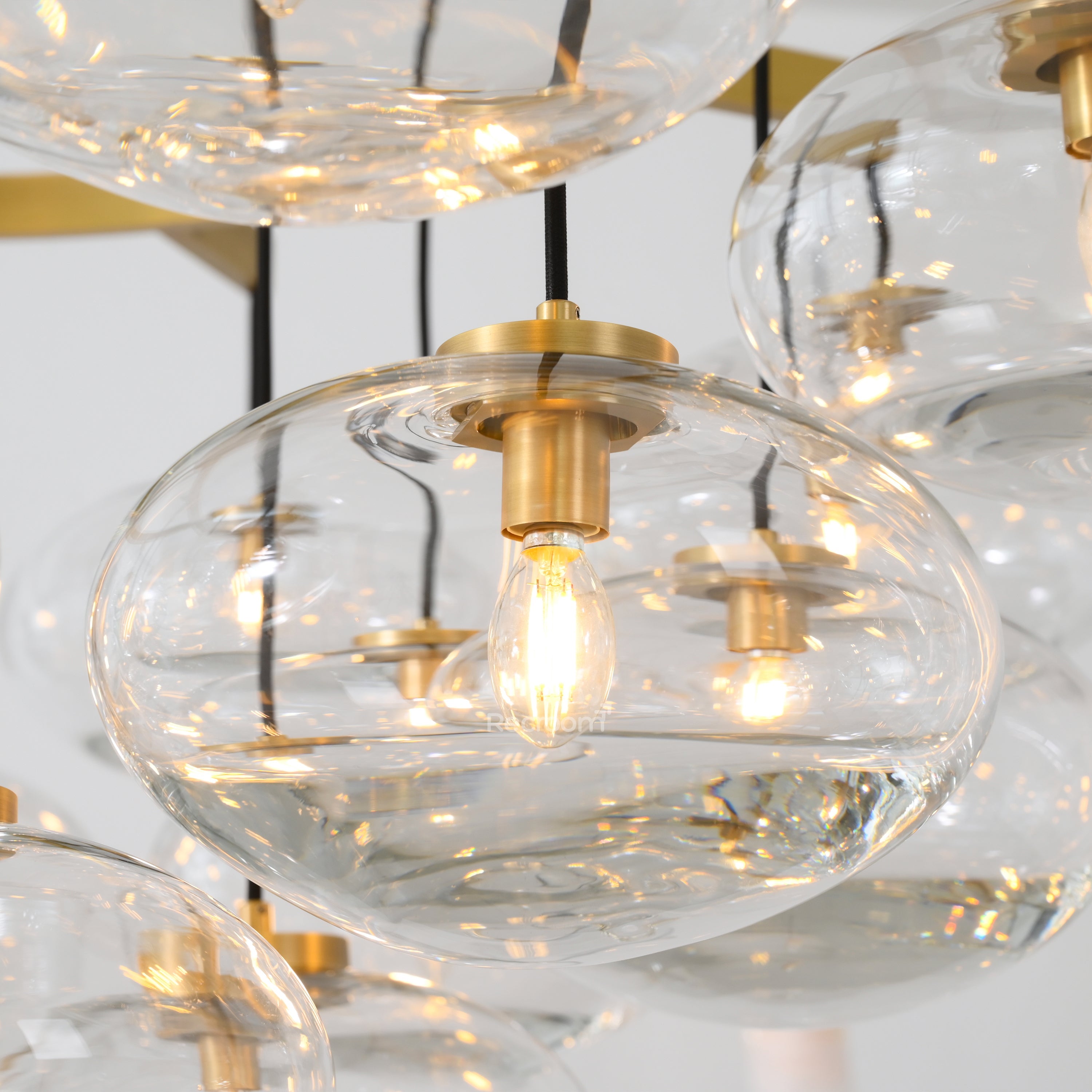 Cabretten Clear Glass Round Chandelier 48"