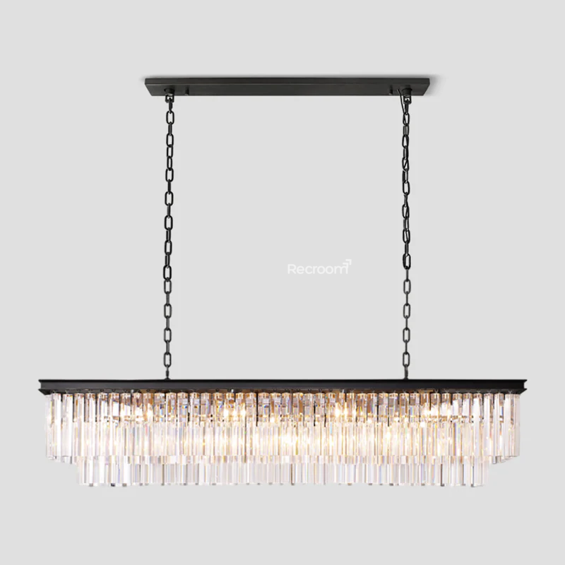 Odean Rectangle Chandelier 40" 49" 59" 72" 2-Layers