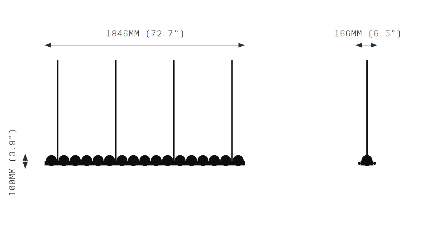 Cervine Ouranos II Linear Chandelier