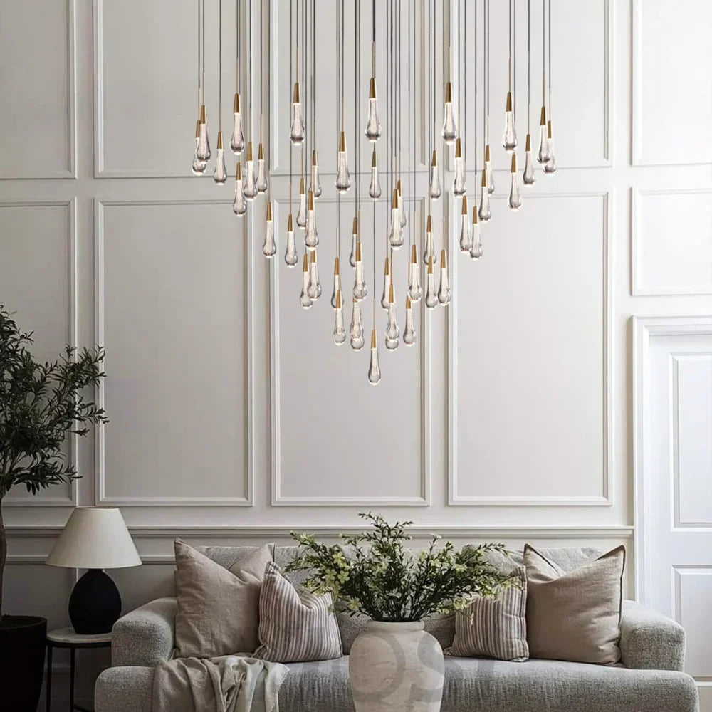 Solitaire Crystal Round Chandelier 17" 24" 36" 40'' 48'' 58"D