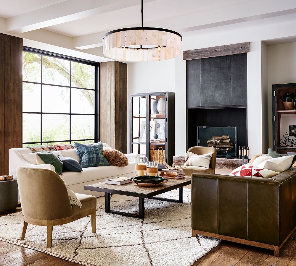 Windham Alabaster Tile Round Chandelier (30"-42")