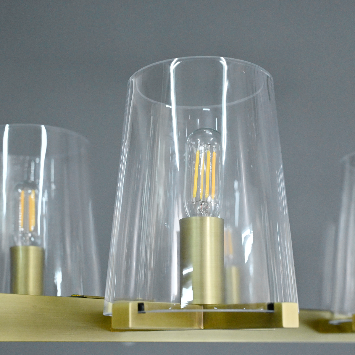 Pauillyc Clear Glass Linear Chandelier 49" 60"