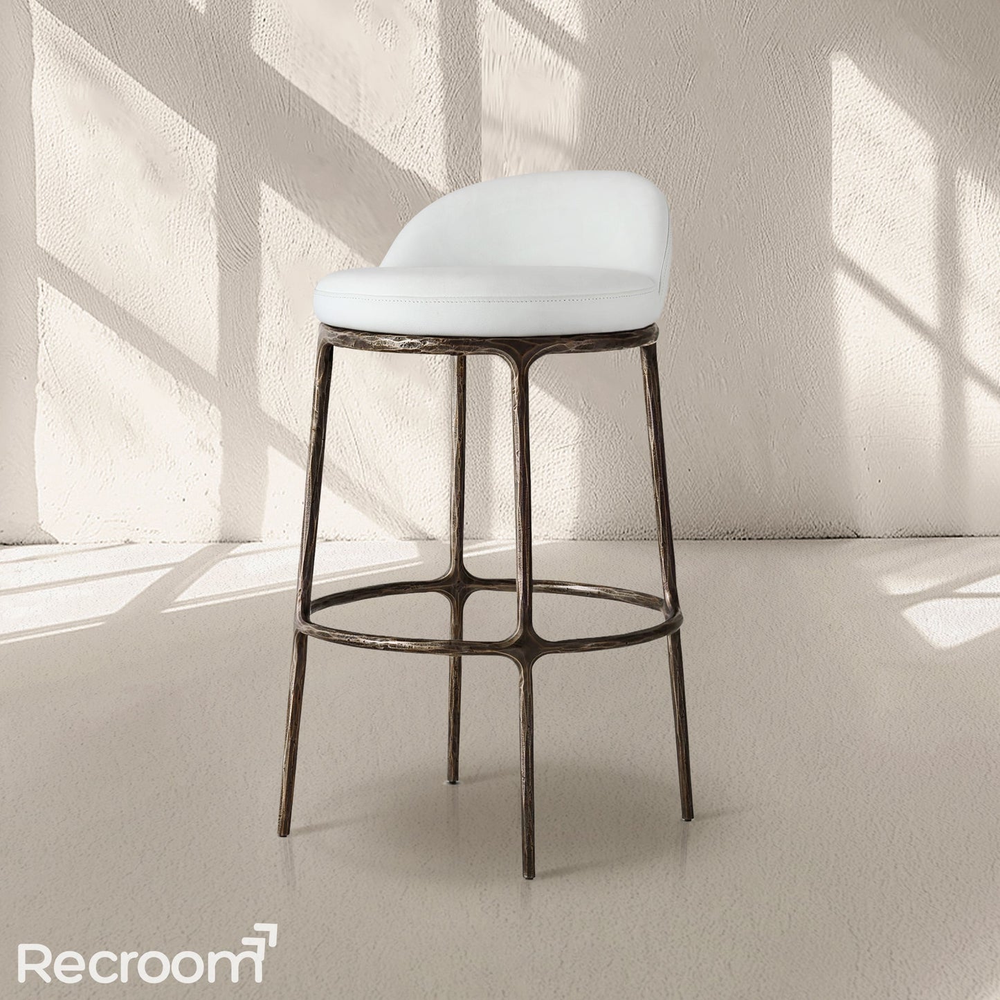 Thaddeo Leather Swivel Bar & Counter Stool