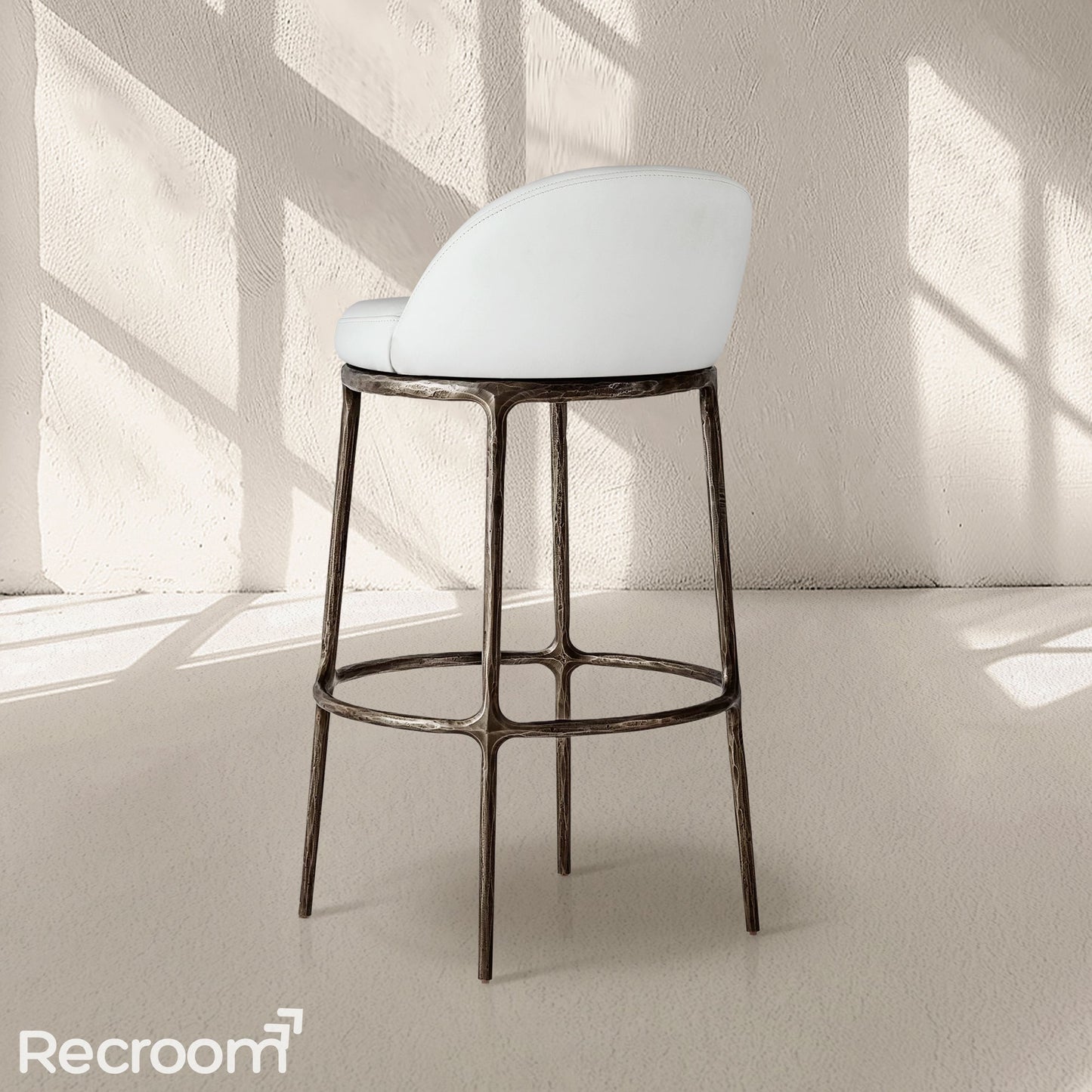 Thaddeo Leather Swivel Bar & Counter Stool